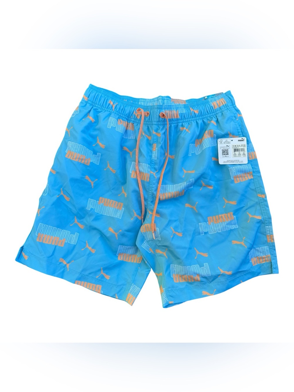 Puma Sports Athletic Men's Blue & Orange
Swim Trunks Bathing Suit Shorts Medium